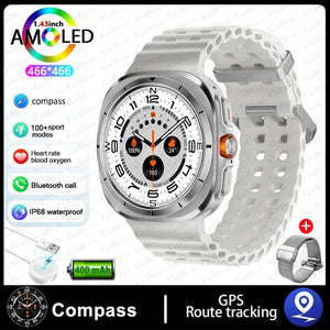 Planet Gates For Samsung Galaxy Watch Ultra NFC GPS Track Compass Smart Watch Men 1.43 Inch AMOLED Always Display Screen BT Call Smartwatch