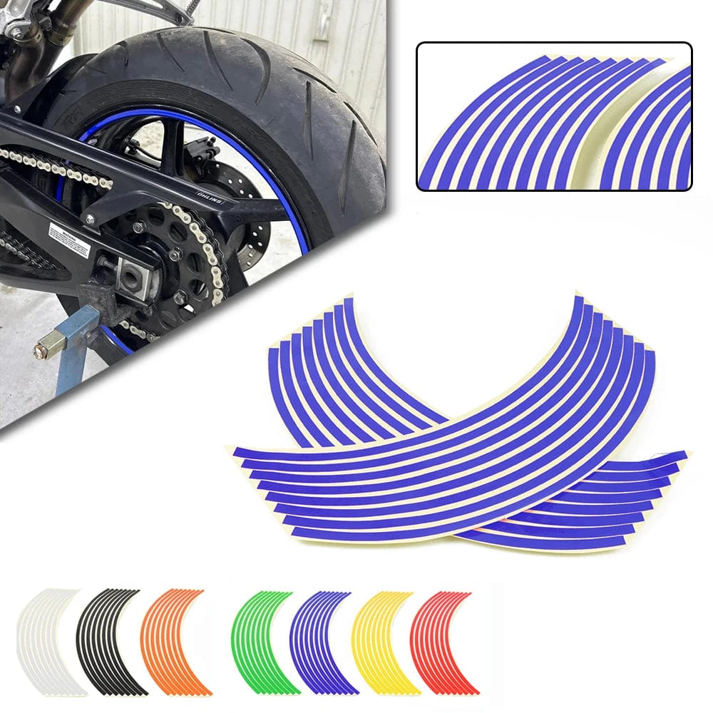 Planet Gates For SUZUKI GSF Bandit 650 650S 1000 1200 1250 SV650 Accessories Motorcycle wheel stickersr 16 PCS Colorful Reflective Rim Strip