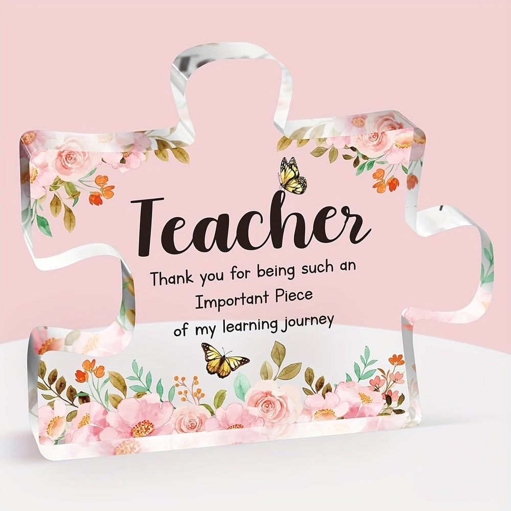 Planet Gates For Teacher 1pc Acrylic Plaque, Teachers Gifts - Puzzle Shaped Acrylic Plaque, Thank You Teacher Gifts Women, Personalised Teacher Gifts, Gift Teacher End Of The Year, Teachers Thank You Gifts, Thank You Gifts Teacher