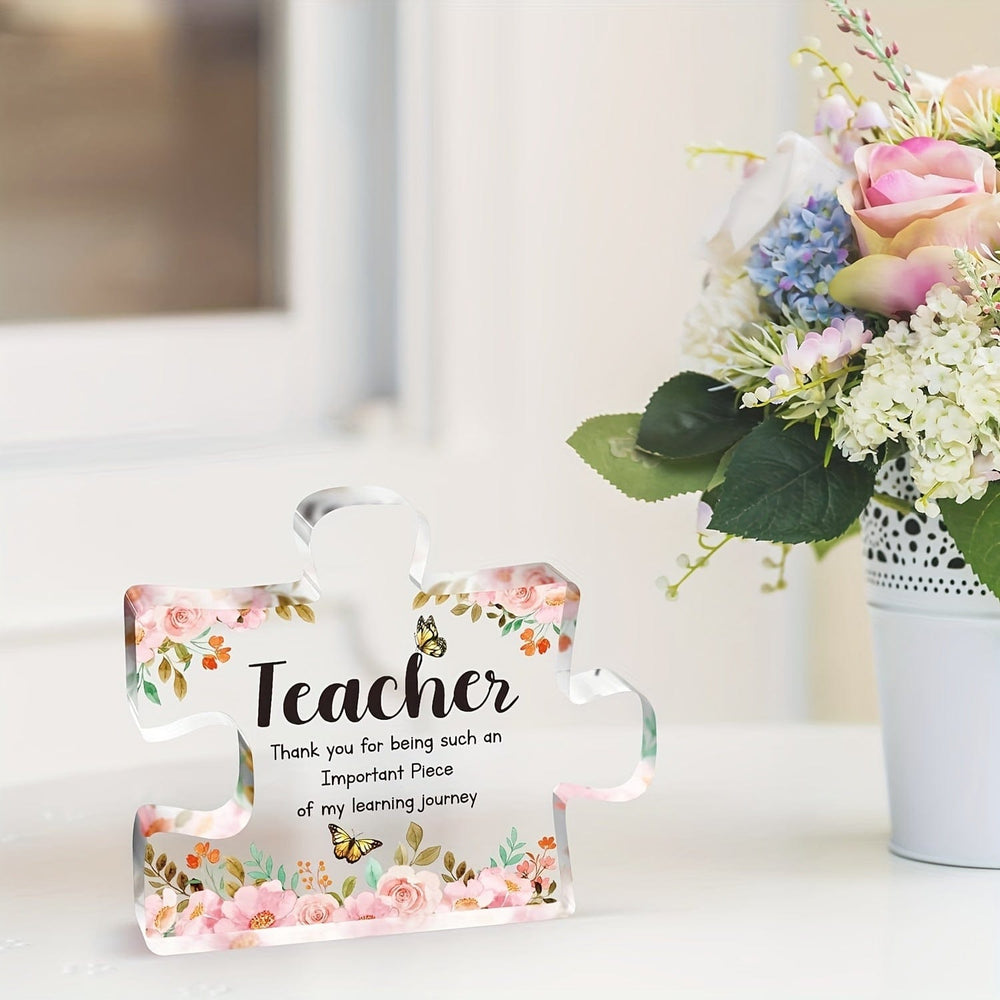 Planet Gates For Teacher 1pc Acrylic Plaque, Teachers Gifts - Puzzle Shaped Acrylic Plaque, Thank You Teacher Gifts Women, Personalised Teacher Gifts, Gift Teacher End Of The Year, Teachers Thank You Gifts, Thank You Gifts Teacher
