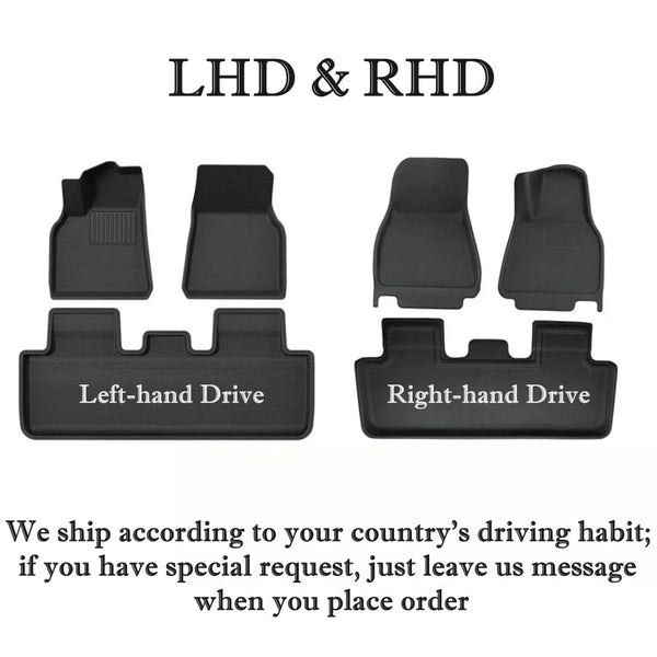 Planet Gates For Tesla Model Y 2020-2024 5-Seater RHD LHD Floor Mats XPE Fully Anti-Slip All-Weather Trunk Mats for Model Y Car Floor Liners