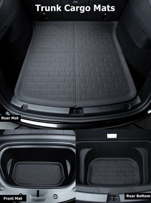 Planet Gates For Tesla Model Y 2020-2024 5-Seater RHD LHD Floor Mats XPE Fully Anti-Slip All-Weather Trunk Mats for Model Y Car Floor Liners