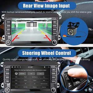 Planet Gates For VW 7-Inch Android 13 Car Stereo GPS Car Navigation WiFi Touchscreen Car Radio With Cordless Phone WiFi Mirror Link FM RDS Radio