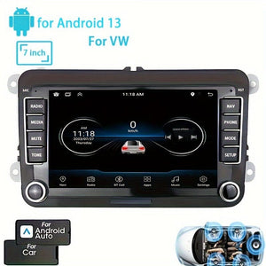 Planet Gates For VW 7-Inch Android 13 Car Stereo GPS Car Navigation WiFi Touchscreen Car Radio With Cordless Phone WiFi Mirror Link FM RDS Radio