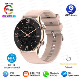 Planet Gates For XIAOMI HD Bluetooth Call Watch 2024 ECG Smart Watch Women AMOLED 466*466 HD Display Clock Sports IP68 Waterproof Smartwatch
