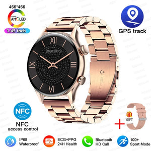 Planet Gates For XIAOMI HD Bluetooth Call Watch 2024 ECG Smart Watch Women AMOLED 466*466 HD Display Clock Sports IP68 Waterproof Smartwatch