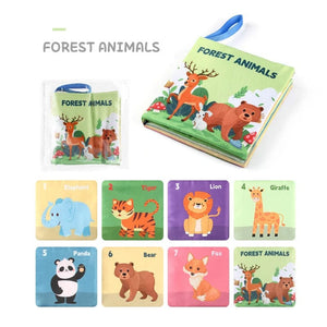 Planet Gates forest animals Soft Baby Books toys Montessori 3D Touch Feel High Contrast Cloth Book Sensory Early Learning games for kids Educational toys
