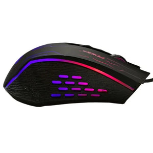 Planet Gates FORKA Silent Click USB Wired Gaming Mouse 6 Buttons 3200DPI Mute Optical Computer Mouse Gamer Mice for PC Laptop Notebook Game