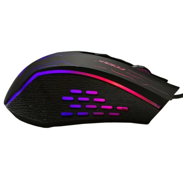 Planet Gates FORKA Silent Click USB Wired Gaming Mouse 6 Buttons 3200DPI Mute Optical Computer Mouse Gamer Mice for PC Laptop Notebook Game
