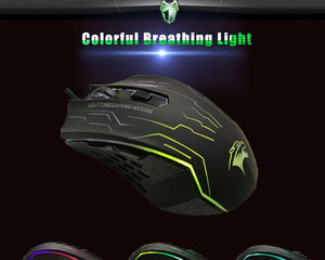 Planet Gates FORKA Silent Click USB Wired Gaming Mouse 6 Buttons 3200DPI Mute Optical Computer Mouse Gamer Mice for PC Laptop Notebook Game