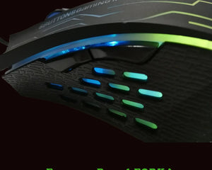 Planet Gates FORKA Silent Click USB Wired Gaming Mouse 6 Buttons 3200DPI Mute Optical Computer Mouse Gamer Mice for PC Laptop Notebook Game