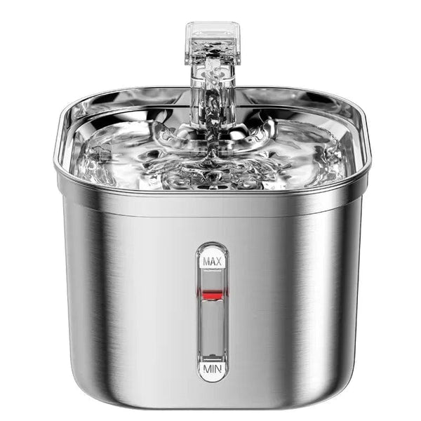 Planet Gates Fountain Automatic Cat Water Fountain Stainless Steel Cat Fountain With Filter Visual Water Level Pet Puppy Cats Drinking Water Dispenser