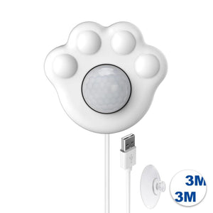 Planet Gates Fountain Sensor DownyPaws Paw-shaped PIR Motion Sensor For Automatic Cat Fountain Infrared Sensor For All Pet Water Dispenser with USB Interface