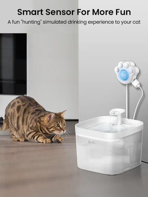 Planet Gates Fountain Sensor DownyPaws Paw-shaped PIR Motion Sensor For Automatic Cat Fountain Infrared Sensor For All Pet Water Dispenser with USB Interface