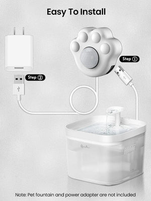 Planet Gates Fountain Sensor DownyPaws Paw-shaped PIR Motion Sensor For Automatic Cat Fountain Infrared Sensor For All Pet Water Dispenser with USB Interface