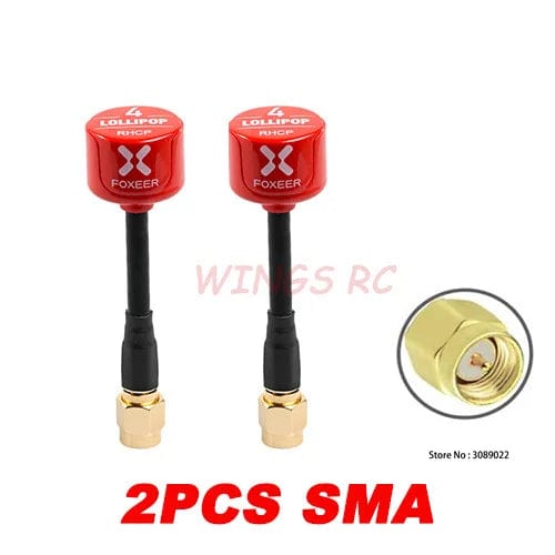 Planet Gates Foxeer Antenna Lollipop 4 V4 FPV Antenna 5.8G 2.6Dbi Stubby RHCP SMA RPSMA UFL Straight/Angle MMCX 7.2g For FPV RC Racing Drone