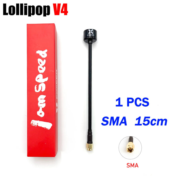 Planet Gates Foxeer Antenna Lollipop 4 V4 FPV Antenna 5.8G 2.6Dbi Stubby RHCP SMA RPSMA UFL Straight/Angle MMCX 7.2g For FPV RC Racing Drone
