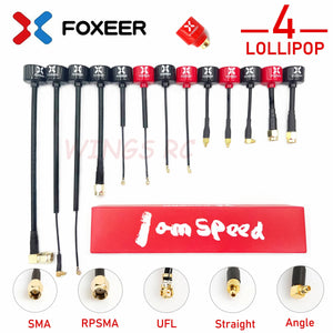 Planet Gates Foxeer Antenna Lollipop 4 V4 FPV Antenna 5.8G 2.6Dbi Stubby RHCP SMA RPSMA UFL Straight/Angle MMCX 7.2g For FPV RC Racing Drone