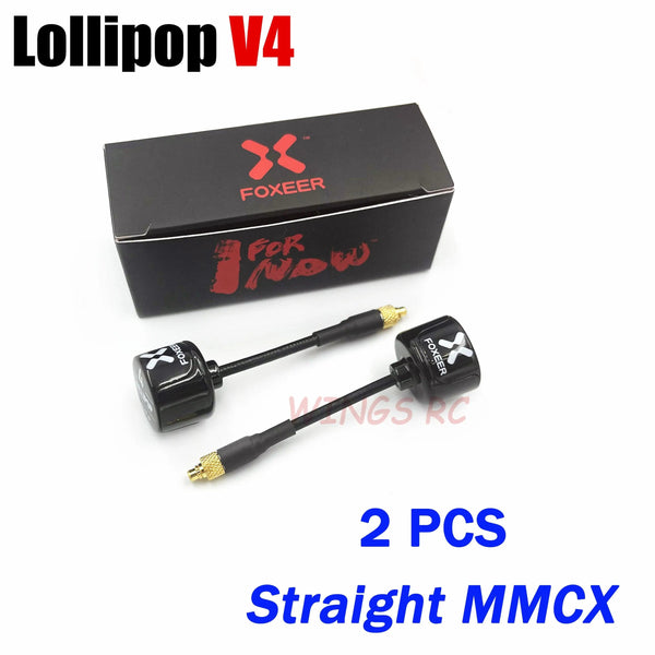 Planet Gates Foxeer Antenna Lollipop 4 V4 FPV Antenna 5.8G 2.6Dbi Stubby RHCP SMA RPSMA UFL Straight/Angle MMCX 7.2g For FPV RC Racing Drone