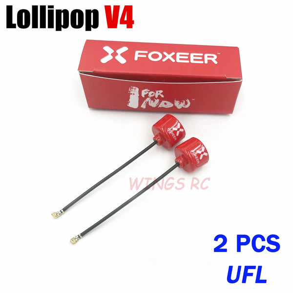 Planet Gates Foxeer Antenna Lollipop 4 V4 FPV Antenna 5.8G 2.6Dbi Stubby RHCP SMA RPSMA UFL Straight/Angle MMCX 7.2g For FPV RC Racing Drone