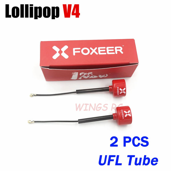 Planet Gates Foxeer Antenna Lollipop 4 V4 FPV Antenna 5.8G 2.6Dbi Stubby RHCP SMA RPSMA UFL Straight/Angle MMCX 7.2g For FPV RC Racing Drone