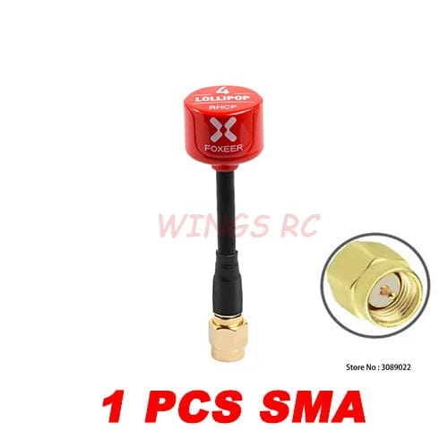 Planet Gates Foxeer Antenna Lollipop 4 V4 FPV Antenna 5.8G 2.6Dbi Stubby RHCP SMA RPSMA UFL Straight/Angle MMCX 7.2g For FPV RC Racing Drone