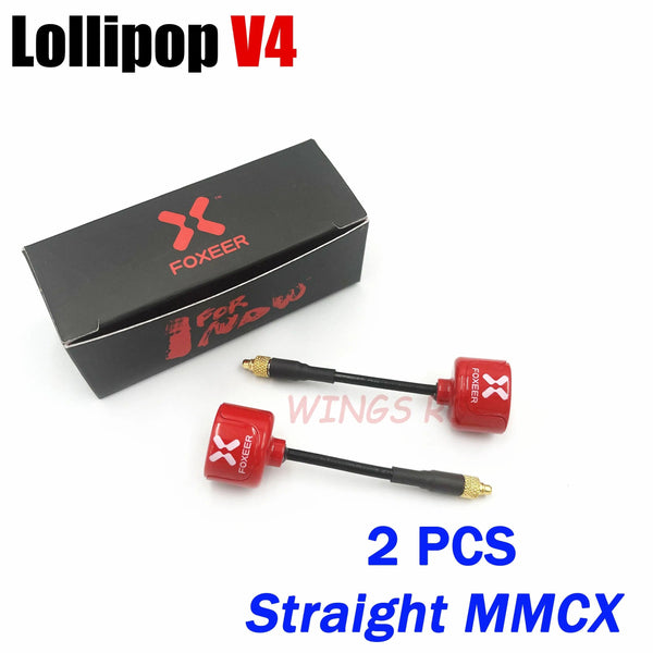 Planet Gates Foxeer Antenna Lollipop 4 V4 FPV Antenna 5.8G 2.6Dbi Stubby RHCP SMA RPSMA UFL Straight/Angle MMCX 7.2g For FPV RC Racing Drone