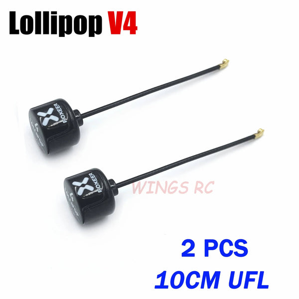 Planet Gates Foxeer Antenna Lollipop 4 V4 FPV Antenna 5.8G 2.6Dbi Stubby RHCP SMA RPSMA UFL Straight/Angle MMCX 7.2g For FPV RC Racing Drone
