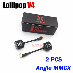 Planet Gates Foxeer Antenna Lollipop 4 V4 FPV Antenna 5.8G 2.6Dbi Stubby RHCP SMA RPSMA UFL Straight/Angle MMCX 7.2g For FPV RC Racing Drone