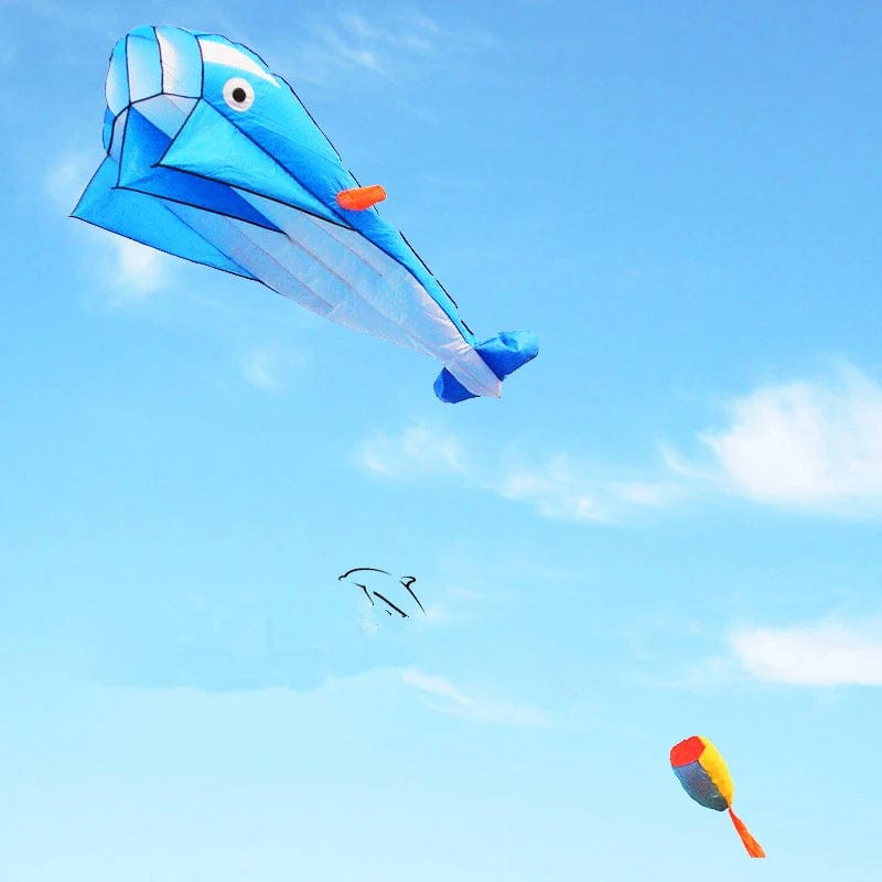 Planet Gates Blue Color free shipping large dolphin kite flying soft kites line ripstop nylon outdoor toys octopus kite factory alien inflatable kites