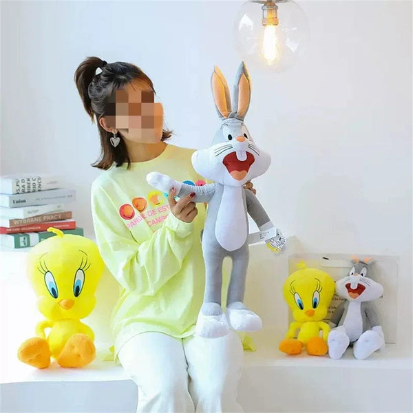 Planet Gates Free Shipping Looney Tunes Bugs Bunny Plush Toy Tweety Bird Lola Bunny Anime Cartoon Movie Plushies Stuffed Doll Toys Gift