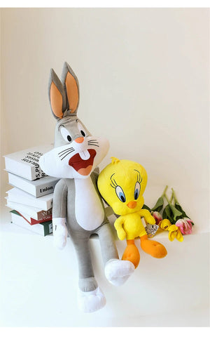 Planet Gates Free Shipping Looney Tunes Bugs Bunny Plush Toy Tweety Bird Lola Bunny Anime Cartoon Movie Plushies Stuffed Doll Toys Gift