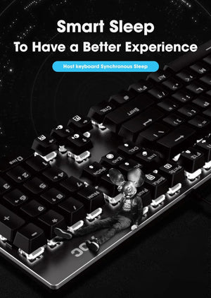 Planet Gates French Black Caps / BLACK SWITCH GK410 104 Full Keys Hot Swap Metal Panel Mechanical Keyboard RGB Light Green Black Tea Redaxis non-impact game computer keyboard