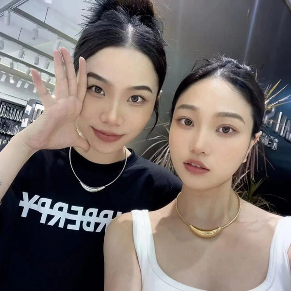 Planet Gates French Retro Design Metal Tube Snake Bone Chain Collar For Women‘s Exaggerated Stainless steel Necklace Girls' Colorless Jewelry