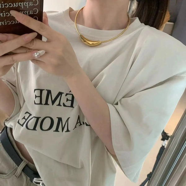 Planet Gates French Retro Design Metal Tube Snake Bone Chain Collar For Women‘s Exaggerated Stainless steel Necklace Girls' Colorless Jewelry