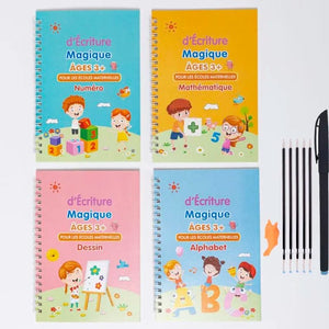 Planet Gates French Set 4 Books Magic Writing Copybook In Spanish Calligraphy Notebook Montessori Reusable Educational Calligraphic Letter Practice