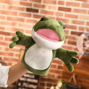 Planet Gates frog / one size Stuffed Plush Animals Toys Hand Finger Puppet Kawaii Dolls Educational Baby Toys Learning & Education Monkey Tiger Children Gift