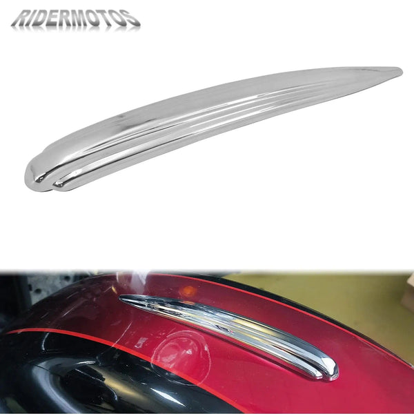 Planet Gates Front Fender Trim Motorcycle Front Fender Trim ABS Plastic Chrome For Harley Touring Street Glide Road Glide 1984-2019 Softail FLDE FLHC FLHCS