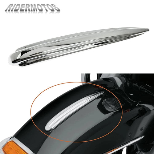 Planet Gates Front Fender Trim Motorcycle Front Fender Trim ABS Plastic Chrome For Harley Touring Street Glide Road Glide 1984-2019 Softail FLDE FLHC FLHCS