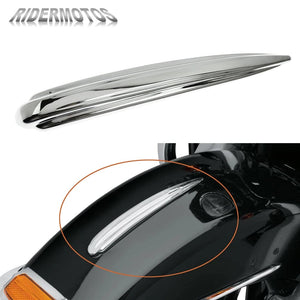 Planet Gates Front Fender Trim Motorcycle Front Fender Trim ABS Plastic Chrome For Harley Touring Street Glide Road Glide 1984-2019 Softail FLDE FLHC FLHCS