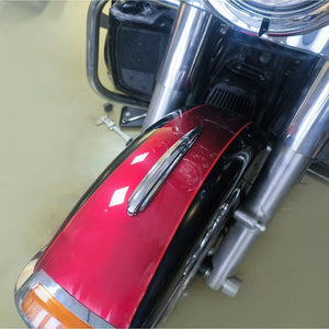 Planet Gates Front Fender Trim Motorcycle Front Fender Trim ABS Plastic Chrome For Harley Touring Street Glide Road Glide 1984-2019 Softail FLDE FLHC FLHCS