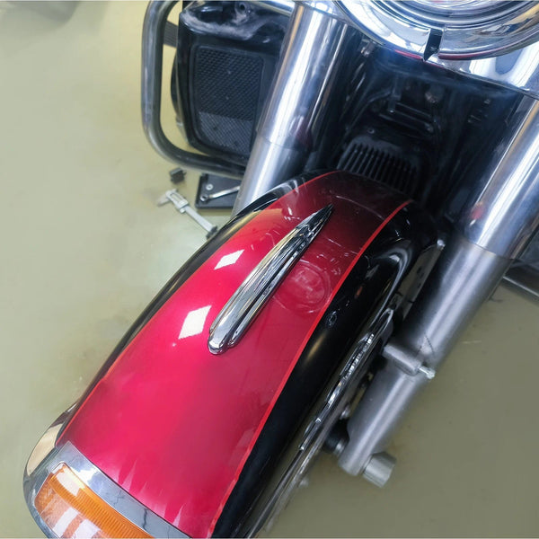 Planet Gates Front Fender Trim Motorcycle Front Fender Trim ABS Plastic Chrome For Harley Touring Street Glide Road Glide 1984-2019 Softail FLDE FLHC FLHCS