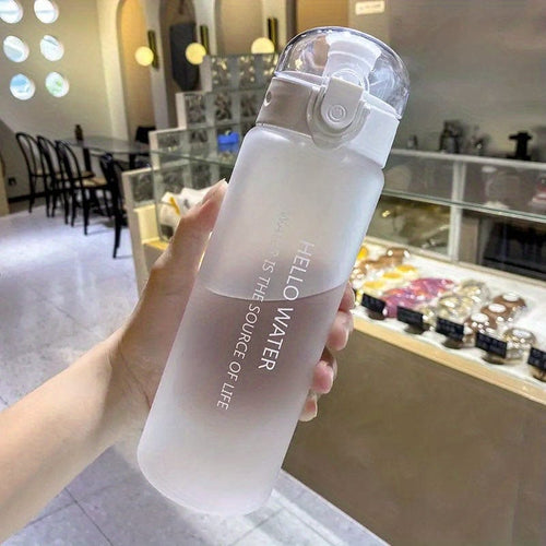 Planet Gates Frosted White 1pc, Leak-Proof Sports Water Bottle - 780ml/26.3oz - Fashionable and Portable - Perfect for Outdoor Activities