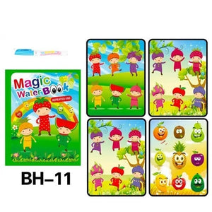 Planet Gates Fruit B Children Painting Drawing Toys Reusable Coloring Book Magic Water Drawing Book Sensory Early Education Toys for Kids