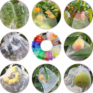 Planet Gates Fruit Protection Bags 100PCS Grapes Mesh Bag Pest Control Anti-Bird Vegetable Fruits Net Garden Planter Strawberry Grow Bags