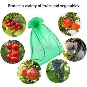 Planet Gates Fruit Protection Bags 100PCS Grapes Mesh Bag Pest Control Anti-Bird Vegetable Fruits Net Garden Planter Strawberry Grow Bags