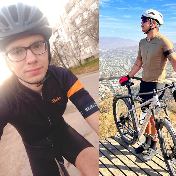 Planet Gates Full set 3 / S Raudax Men Short Sleeve cycling Jersey Sets Ropa Ciclismo Hombre Summer Cycling Clothing Triathlon Bib Shorts Suit Bike Uniform