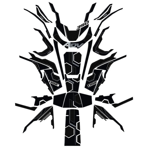 Planet Gates full set For HONDA ADV350 ADV 350 2022 2023 3D Motorcycle Resin Epoxy Sticker Protection Kit Tank Pad Anti Scratch Decal Non-slip