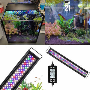 Planet Gates Fullgain 24/7 LCD Aquarium Light Full Spectrum Waterproof  Aluminum Alloy Extendable Aqua LED Bar Lightings  for Plant Growth
