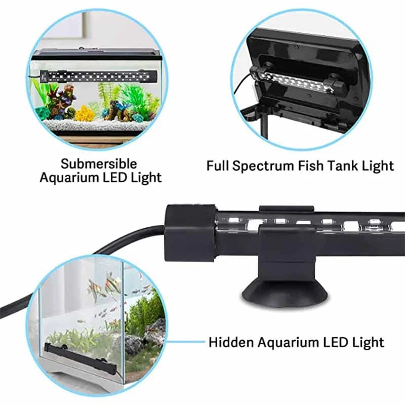 Planet Gates Fullgain Aquarium Light 24/7 Waterproof Full Spectrum Aqua Lamp Freshwater WRGB LED Fish Tank Light Plant Grow Lighting